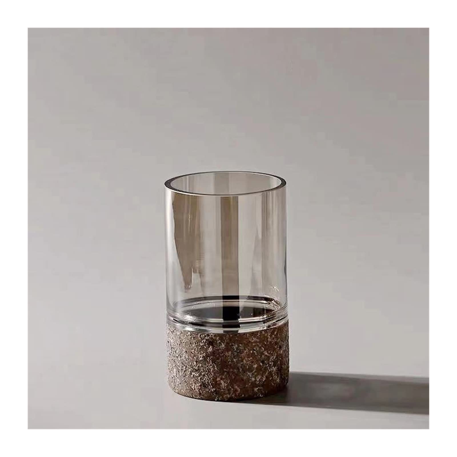 AYCDL Vase Flower Vase Minimalist European Transparent Glass Vase Hydroponic Flower Pots Decorative Desk Decoration Cylinder Vases Modern Home Decor Vase,S
