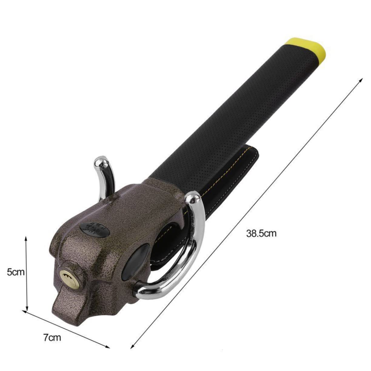 Ciieeo Aluminum Alloy Lock Foldable Security Device with Apron Durable PU Handle Wear Cushion for Enhanced Protection Black