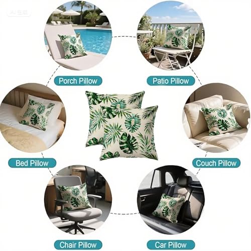 Housse coussin 75x75cm imperméable en velours vert double face - 7