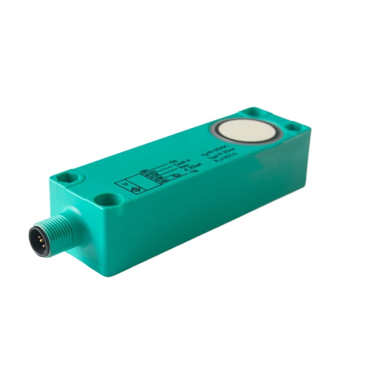 1 sensor de detección cuadrado NPN PNP, sensor ultrasónico analógico Sn: 50-500 mm, 10-30 V, 0-10 V, 4-20 mA, sensor de interruptor.(Orange)