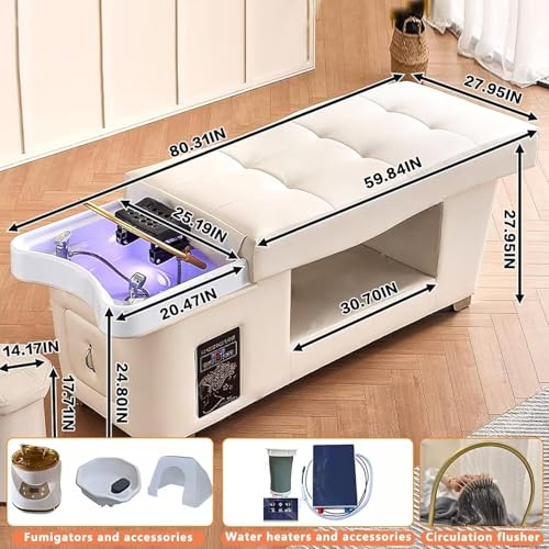 CHEEMHOM Head Treatment Shampoo Bed with Fumigation and Water Circulation Thai Massage Beauty Bed for Beautysalons and Spas - Image 2