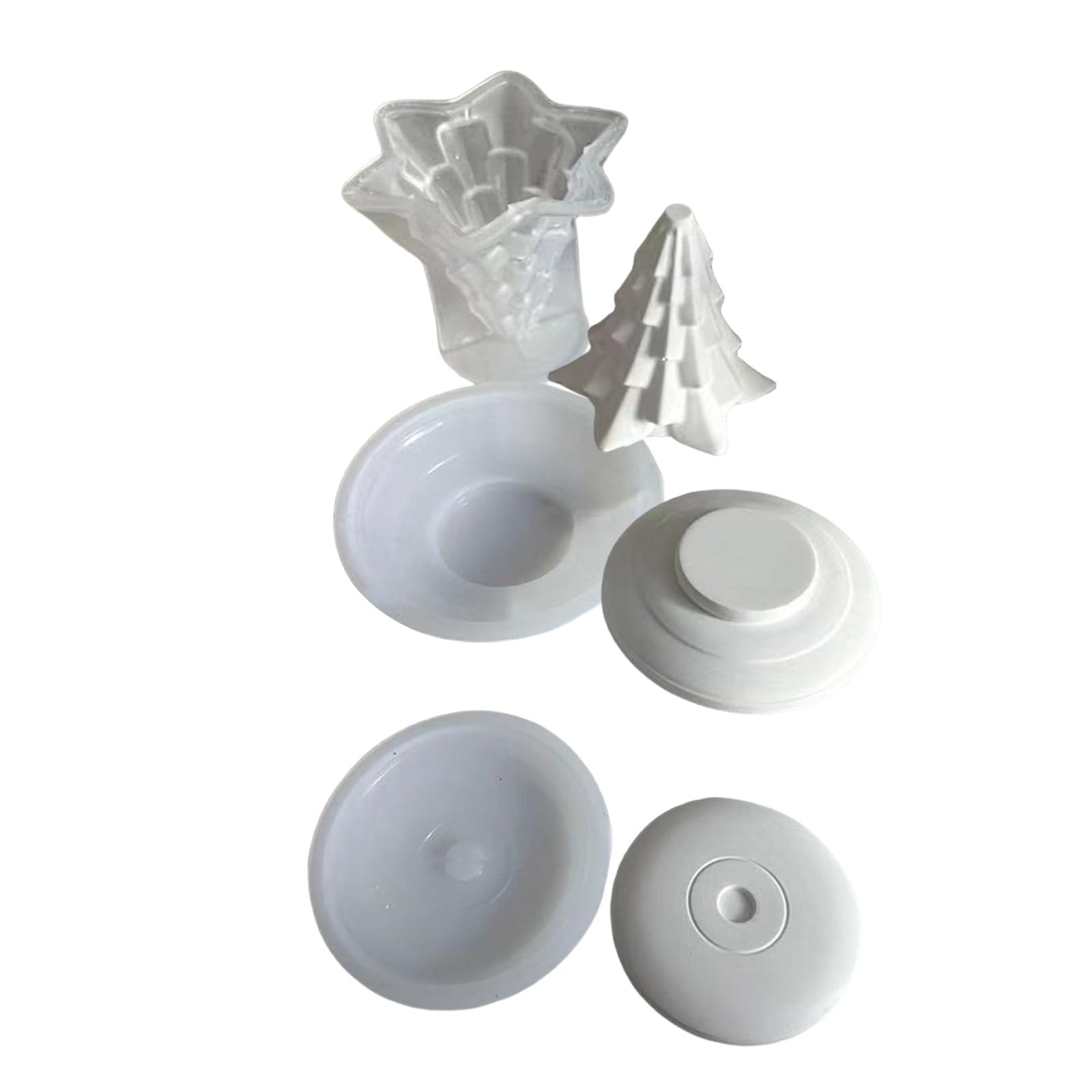 Jazuaiao Christmas Tree Holder Molds Candlestick Silicone Molds Castings Epoxy Resin Plaster Christmas Tree Holder Candlestick Silicone Epoxy Resin