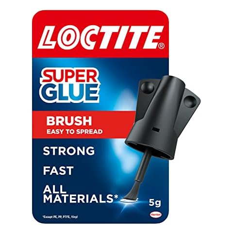 Loctite Super Glue Brush On, Superglue with Applicator Brush, Fast-Drying Clear Glue for Metal, Plastic and More, Easy-To-Use Strong Glue with Easy-Open Cap, 1 x 5 g Cover