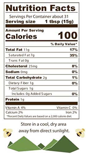 Chocolate Honey Ghee By Gold Nugget Ghee, Usda Organic, Full-Year/Pasture-Raised, Grass-Fed, Paleo/Keto/Cacao Spread 16Oz #TOP2