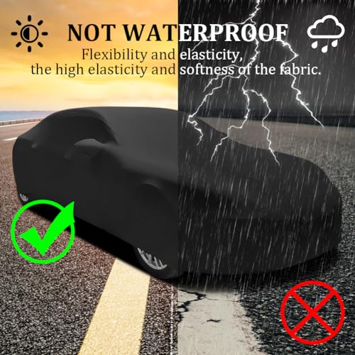 Image of Compatible for Porsche Panamera Indoor Car Cover Soft Stretch Full Cover Protection for Automobiles for Dust-Proof, Underground Garage, Car Show,Fits up to 206 inches