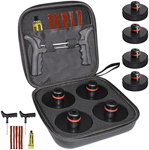 SUMK Lifting Jack Pad for Tesla Model Y/3/S/X, 4 Jack Pad Pucks Jack Lift Pad Adapter Tool with a Storage Case Tire Tools Accessories for Tesla Vehicles