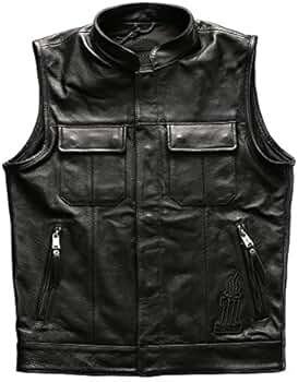 本革ベスト 楽天市場】レザーベスト メンズ 本革ベスト 羊革 黒色