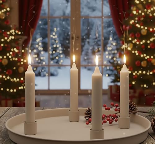 KAMACA Adventskranz rund 25 cm aus Metall mit Magnet-Kerzenhaltern flexibel...
