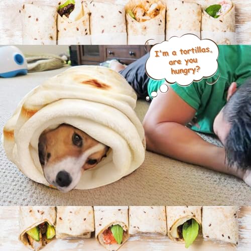 Image of Tortilla Blanket for Adult, 71 Inches Tortilla Blanket Adult Size, Throw Funny Blankets, Giant Round Food Throw Blanket for Bed, Couch