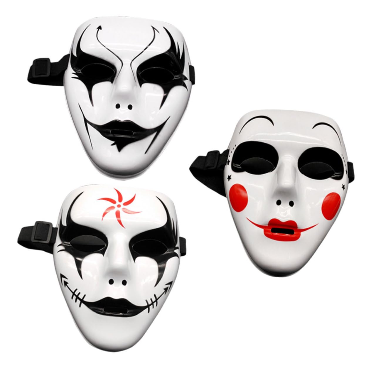 Healvian 15 Pezzi Maschere Halloween Design per e Cosplay Facili Indossare e Rimuovere per e