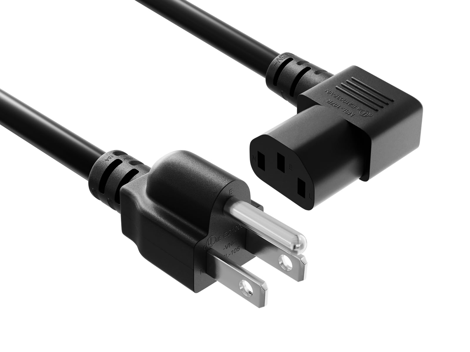 Amazon | Cable Leader 18 AWG ユニバーサルL字型電源コード (NEMA 5