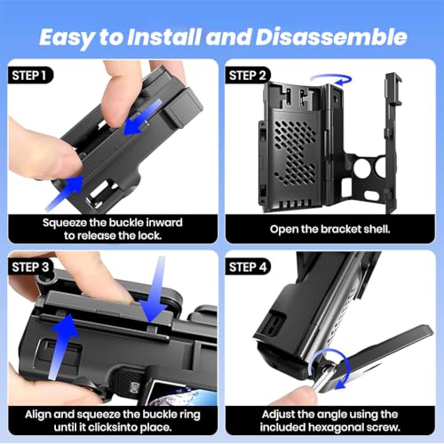 Image of ZORBES Magnetic Mount Stand Compatible for DJI Osmo Pocket 3 Accessories, Adjustable Osmo Pocket 3 Expansion Adapter, Magnetic Suction Case 180 Angle Adjustable Compatibility for Indoor and Outdoor