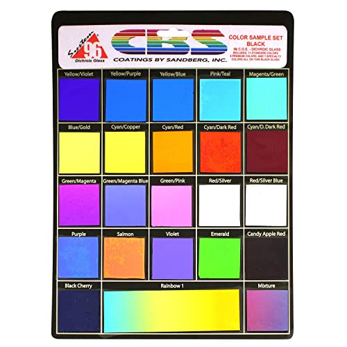 Cbs Dichroic Color Assortment On Black - 96 Coe