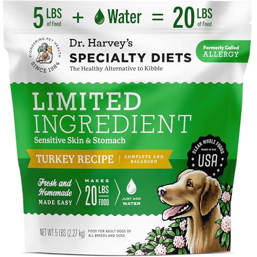 Dr. Harvey's Specialty Diet Ltd Ingredient Dog Food, Turkey (5 lb)