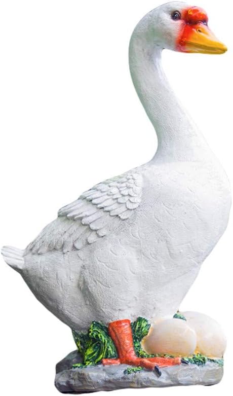 eTACH Garden & Outdoors Garden Décor Sculptures & Statues Resin Duck/Goose Animals Outdoor Sculpture ornaments Décor Patio Yard Lawn House (Goose with Egg)
