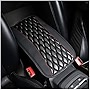 NHHC Car Center Console Pad,Comfortable PU Leather Car Armrest Cushion,Waterproof and Anti-Scratch Car Interior Accessories Universal for SUV/Truck/Car (Black)