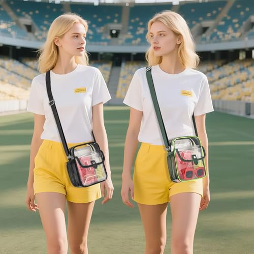 Image of SPODEARS Clear Crossbody Bag for Stadium, Concert, Festival & More - Adjustable Shoulder Strap & Bottle Holder