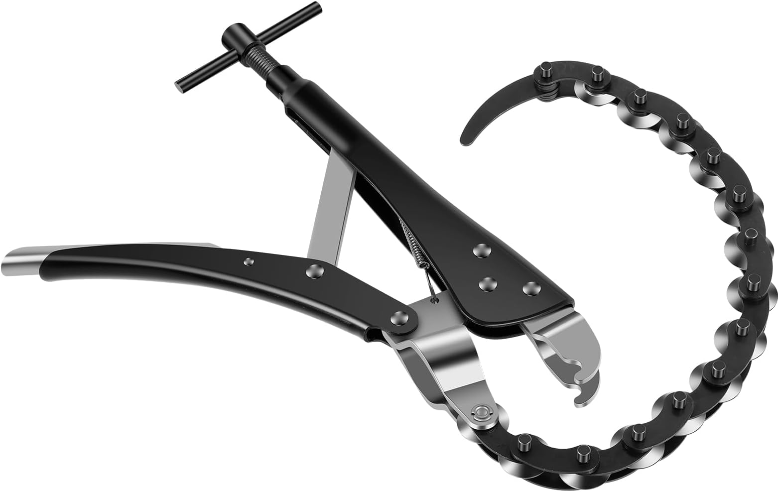 Tailpipe Cutter, 0.6inch to 3.3inch Tailpipe Cutter, Carbon Steel Chain Exhaust Pipe Cutter Tool, Universal Exhaust Tailpipe Cutter, Exhaust Pipe Cut Off Tool for PVC Copper Exhaust Pipe