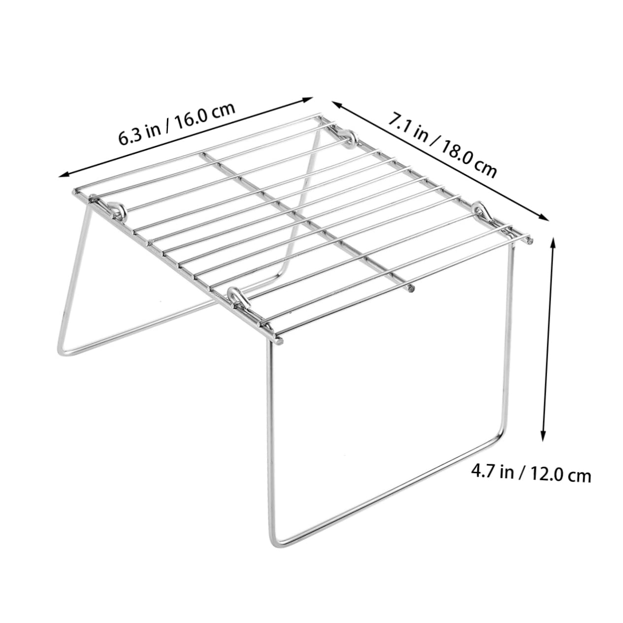 POPETPOP Portable Stainless Steel Bbq Rack Mini Foldable Barbecue Grill for Outdoor Cooking for Camping and Picnics Compact Design with Capacity Easy to Assemble