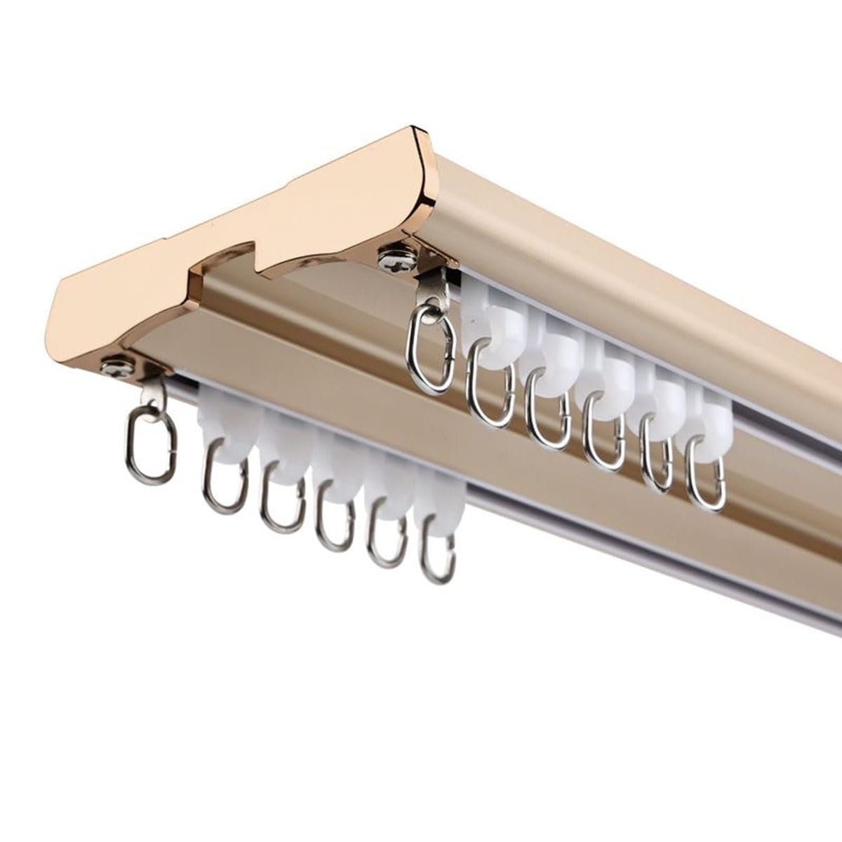 GJMSSMY Heavy Duty Aluminum Double Curtain TrackCustomizable 15m Ceiling Rail for Living Room Bathroom Bedroom PartitionDurable Curtain Track Kit