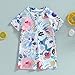 niceclould Toddler Boy Girl Short Sleeve One Piece Zipper Swimsuit Watercolor Swimwear Romper Jumpsuit Beach Bathing Suit (US, Age, 12 Months, 18 Months, A-Watercolour)