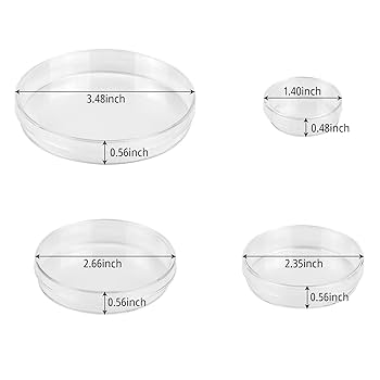 Petree Dishes DELSEN 30 Pcs Petri Dish Set 70+55+30 Mm Petri Dishes With Lids Sterile Plastic Petri Dishes Comes With 5 Plastic Transfer Pipettes For 4oz Plastic Containers With Lids