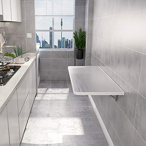 Genérico Mesa Plegable de Pared con Hojas abatibles, Mesa de Comedor para computadora con Soportes, Escritorio de Cocina y Comedor, 12 tamaños