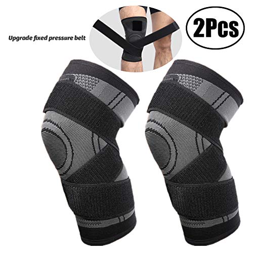 LuLyL 2 PCS Orthopedic Knee Pads, Sports Knee Pads, Men's and Women's Knee Pads, Ella Bone Knee Pads, Used for Basketball, Volleyball, Physical Exercise, Running, Climbing, Football, etc. (XL Size)