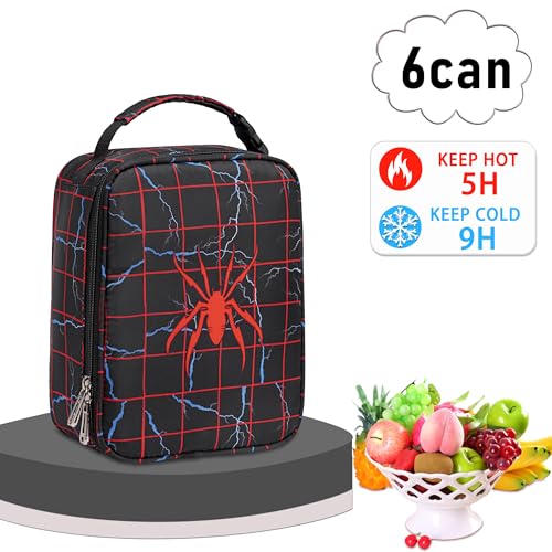 Image of Kids Backpack Boys Lunch Box for Age 6-8 8-10 10-12School Bag for Middle High School Primary Preppy Bookbag Red Lightning