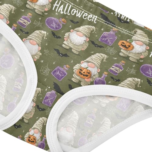 Girls Underwear Soft Cotton Halloween Gnome Kids Panties in Sizes 2/3t, 4t, 5t, 6 and 84