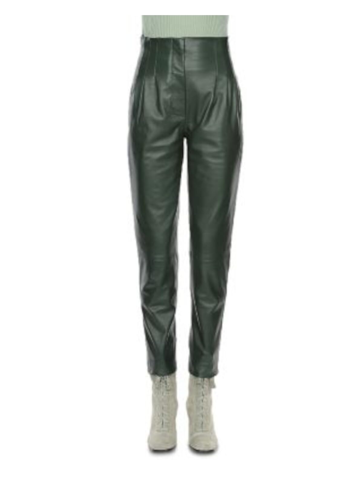 ALBERTA FERRETTI Womens Black Zippered Pocketed Hook and Bar Closure Pleated Cocktail Straight Leg Pants 6
