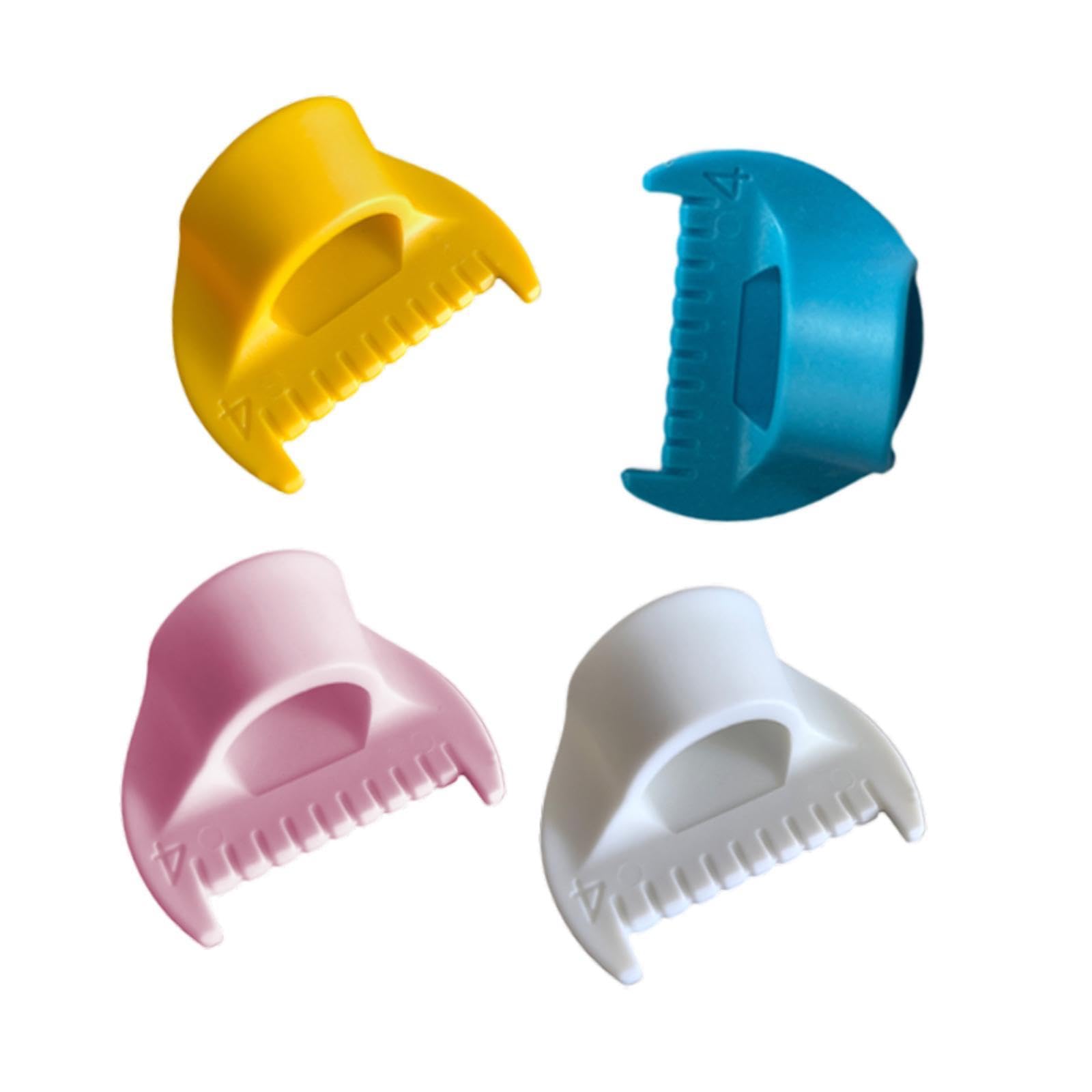 Nishiyuenyi 4Pcs Edge Stitch Locks & Sewing Gauge, Hand Sewing Edge Tool for Even Stitch, Quilting Household Home Sewings Accessories, 4mm