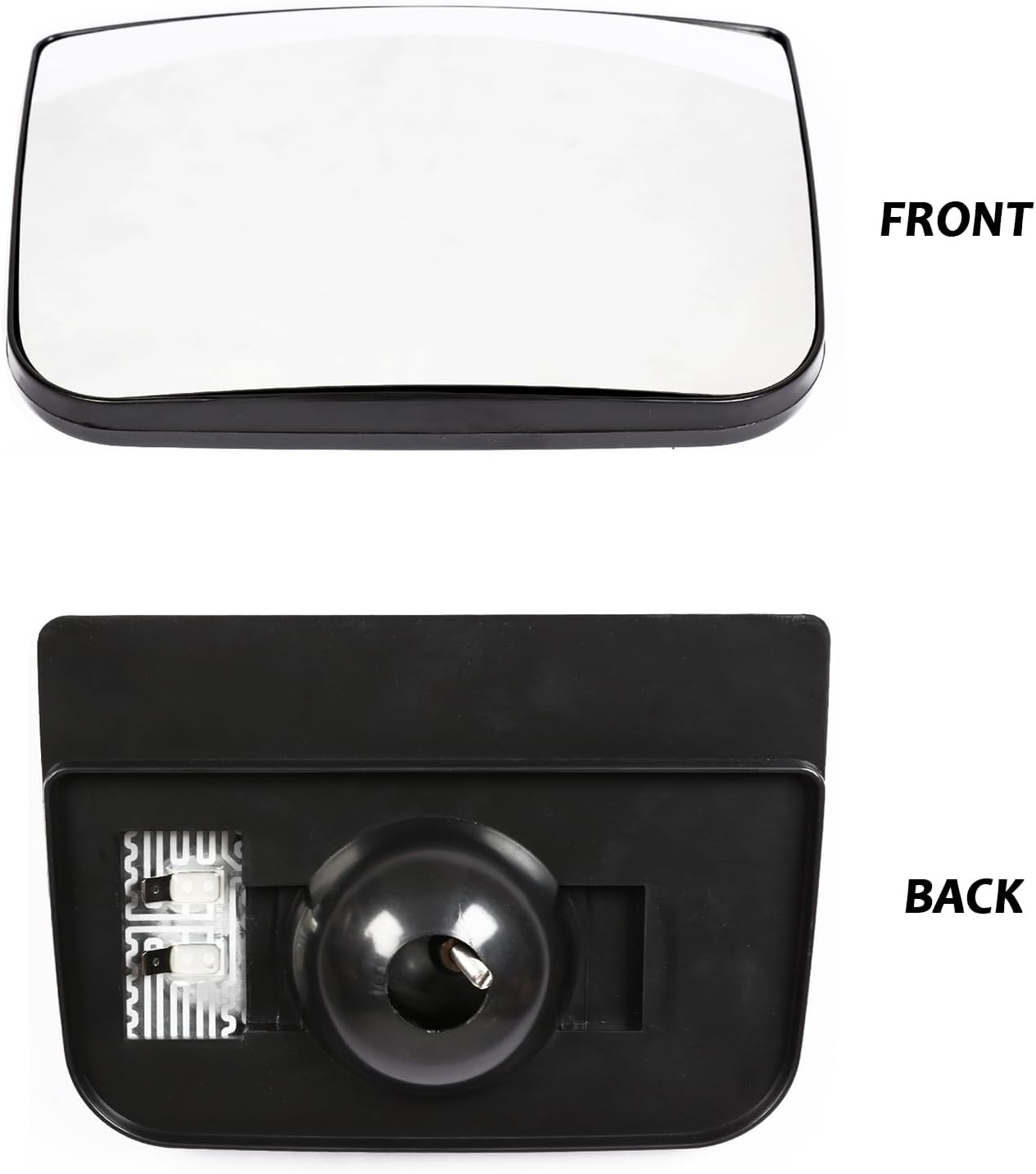 PENSUN Lower Mirror Glass with Defrost Heat Fit For Kenworth T170/T270/T370/T440/T470/T660/T800 Peterbilt 387 Driver & Passenger Universal Side - ONE Lower Mirror W/Heating（OEM:M015400）