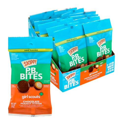 SKIPPY Bites Girl Scouts Chocolate Peanut Butter (12/1.5oz) Pouches