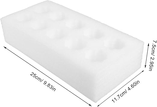 ABOOFAN Egg Shipping Foam 4 Sets Foam Egg Holder Quail Egg Cartons Foam Egg Box Holder Egg Storage Tray Wrapping Container Egg Dispenser Case for Kitchen (10 grids), 25.00X11.70X7.50CM, White