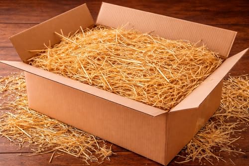 Wheat Straw for Garden Mulch | Natural Organic Straw for Gardening Compost Soil Protection & Weed Control | Clean Dry Golden Straw (12 Ounces)