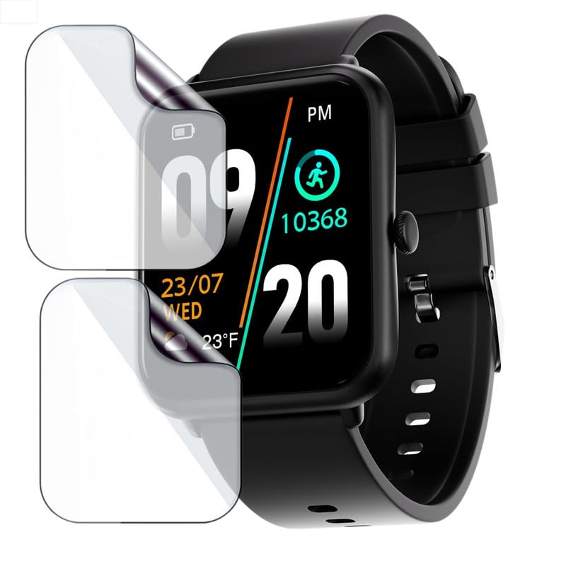 Image of 2 Pack | Smartwatch Screen Protector Guard compatible with Fire-Boltt Ninja Call Pro | 1.69 inch | Flexible TPU Film, 9H Scratch Resistant, Bubble Free - Not a Tempered Glass