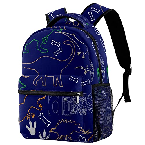 Sac à dos bleu marine voyage dinosaure pour ne plus manquer de place au campus