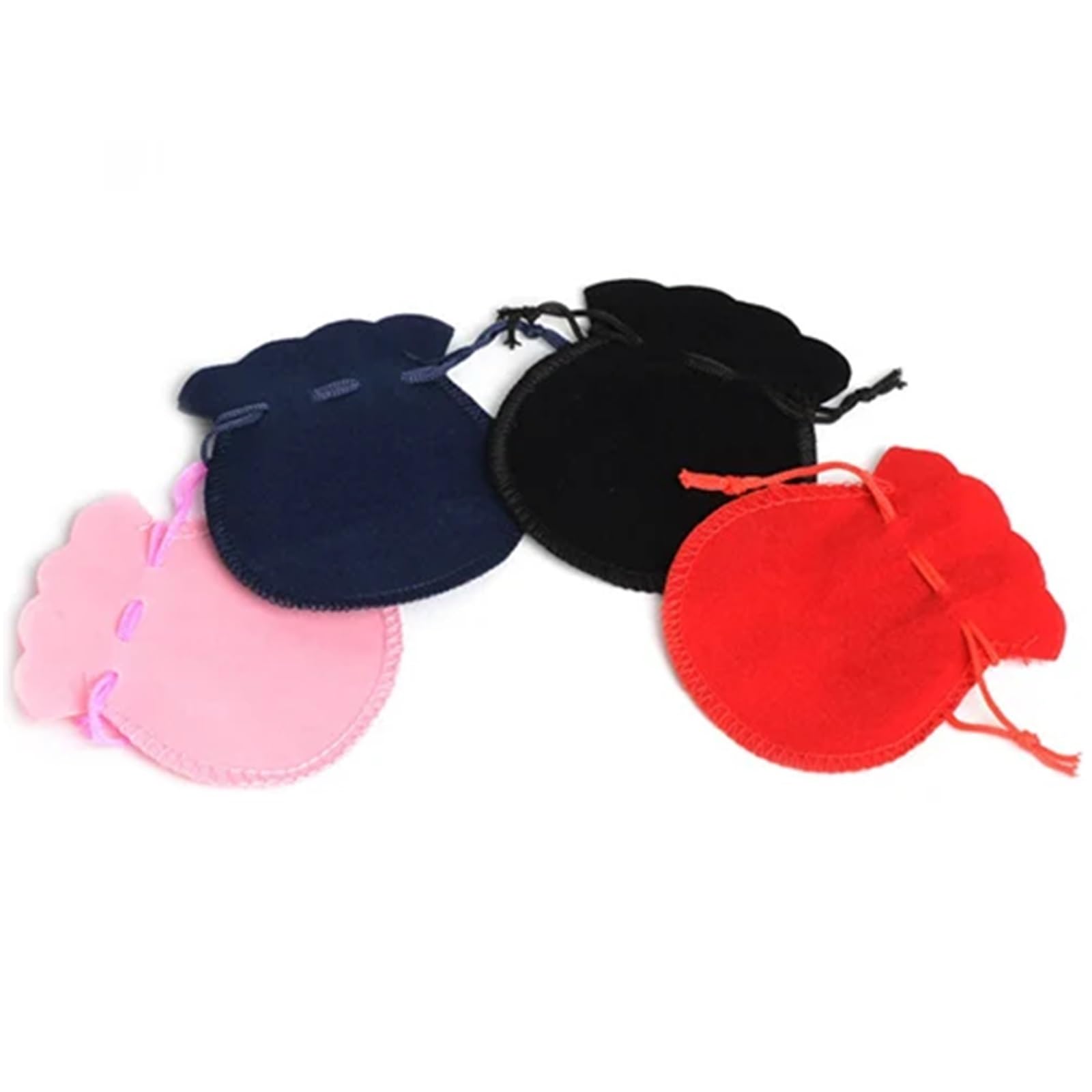 Boite a Bijoux Voyage Lot de 100 sachets en velours avec cordon serrage, 7 x 8 cm, 9 12, for emballage bijoux, mariage, fête Noël, cadeau(Blue black red pink,9x12cm)