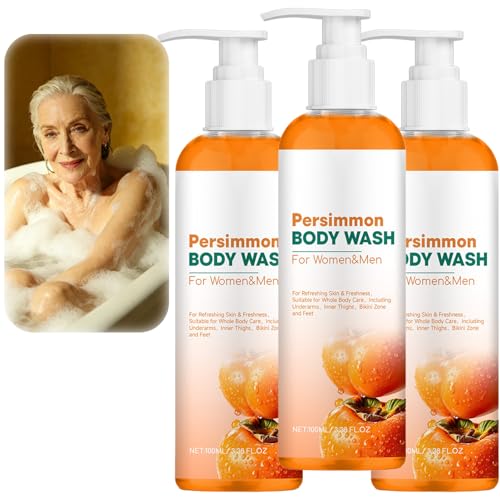 Lavado Corporal De Caqui Para Personas Mayores Olor, Jabón Líquido De Caqui, Jabón Desodorante Natural Para Olor Fuerte, Pies Malolientes Y Olor Corporal, Limpieza Profunda Del Cuerpo (4PCS)