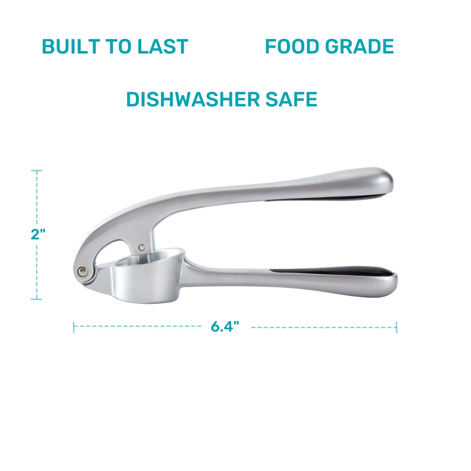 HiramWare Presse-ail, Presse-ail de cuisine premium antirouille avec manche ergonomique, Presse-gingembre avec bonne prise en main, Facile à nettoyer, Passe au lave-vaisselle