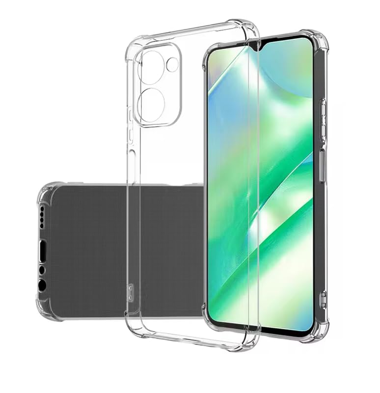 Image of Back Cover Shockproof Silicone Protective Back Case for vivo Y03 -Transparent