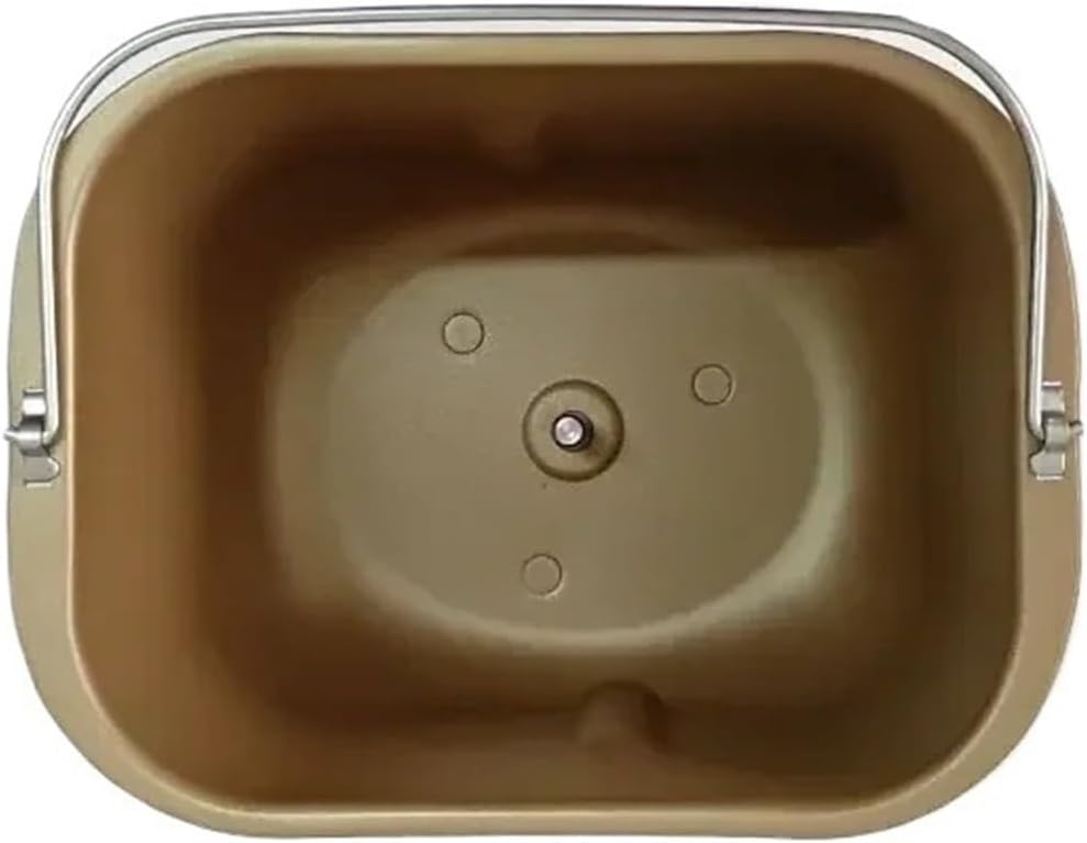 Household Bread Machine Accessories Bread Barrel And Food Grade Non-stick Coating Bread Machine Liner Barrel + Mixing Knife(185x145x175x32 gold)