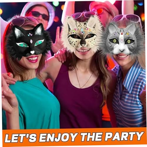 Masque Therian de chat à fourrure pour customisation cosplay