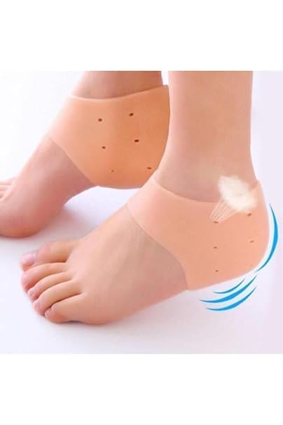 BUNYON 2'li Silikon Topuk Gömleği Topuk Çatlağı Koruyucu Topuk Dikeni Koruyucu Topuk Yumuşatıcı Çorap Topuk Desteği