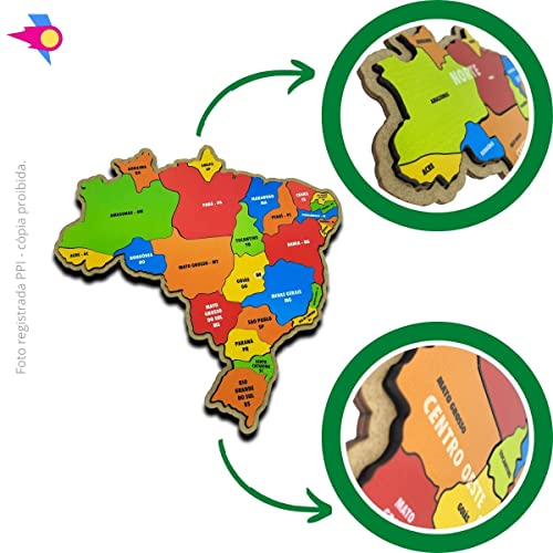 Quebra Cabeça Mapa Do Brasil Região + Torre Inteligente