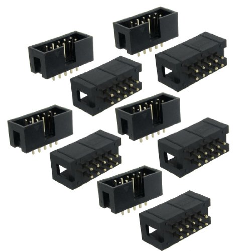 Sourcing map 10 pezzi 2 x 5 pin 2,54 mm passo con