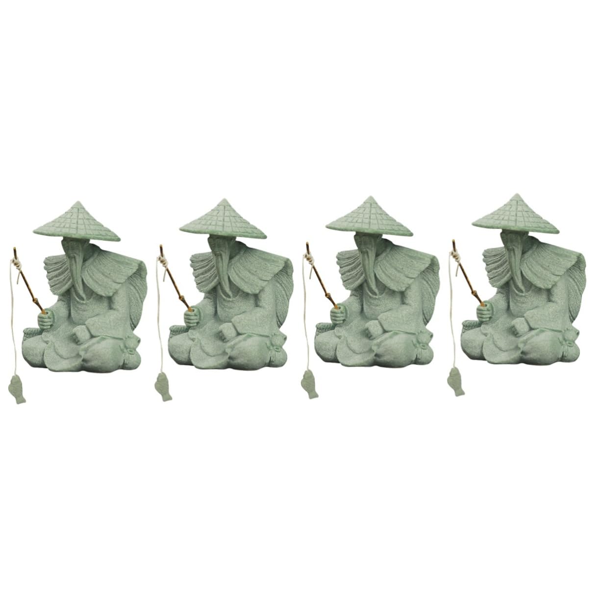 Mini statue de pêcheur pour décoration de jardin féerique et terrarium zen