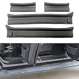 KMFCDAE for Jeep JL Door Sill Guards 4 Door Entry Guard Black Soft Rubber Scratch Cover Protector De