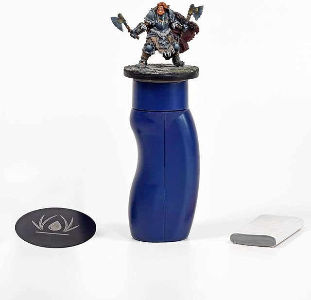 Redgrassgames RGG 360 V2 Painting Handle for Miniature - Blue Magnet Grey Putty Edition
